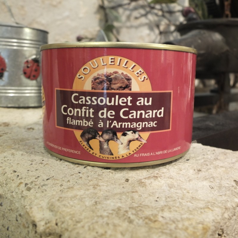 BOITE Cassoulet au confit de canard flambé à l'Armagnac 1450g