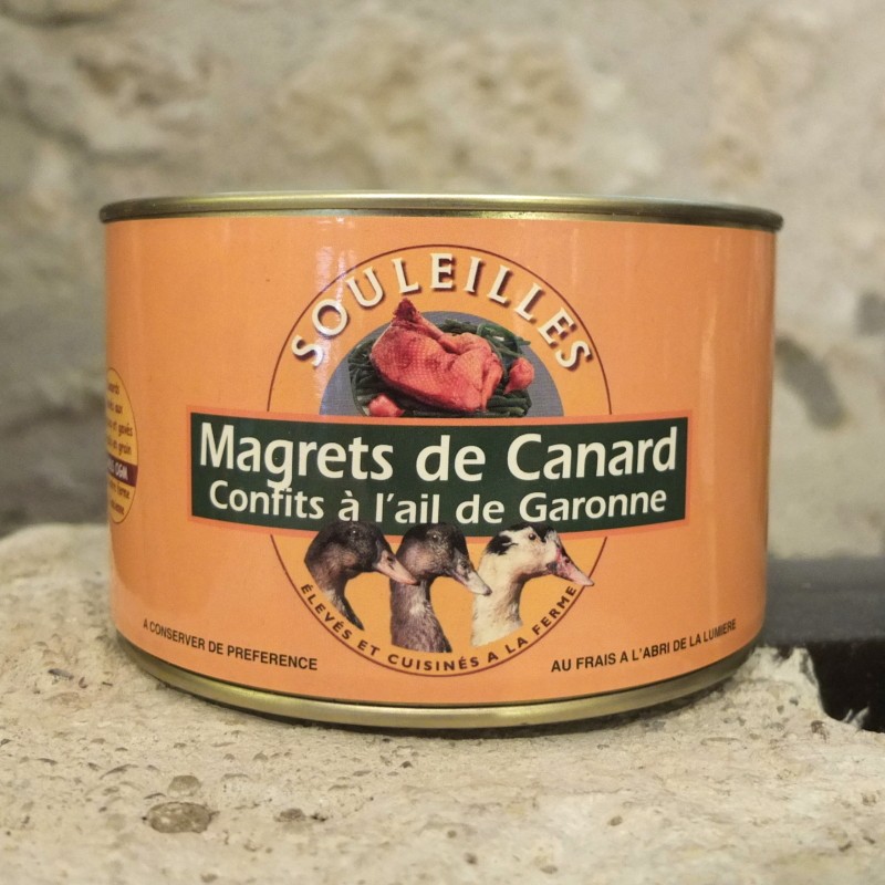 BOITE Magrets de canard confits à l'ail de Garonne 1450g